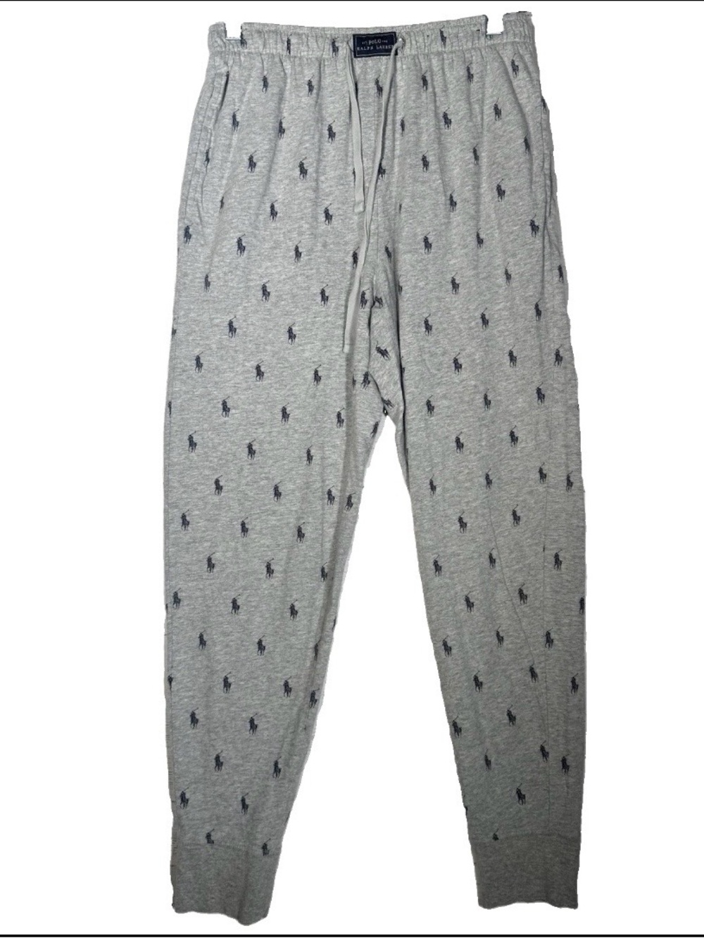 Polo Ralph Lauren All Over Pony Print Sleepwear Joggers Pants Gray Men’s Small